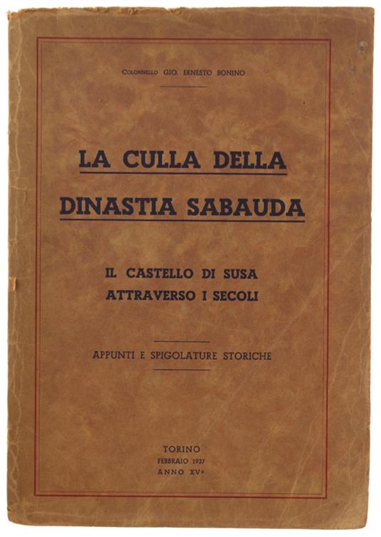 Culla Della Dinastia Sabauda - copertina