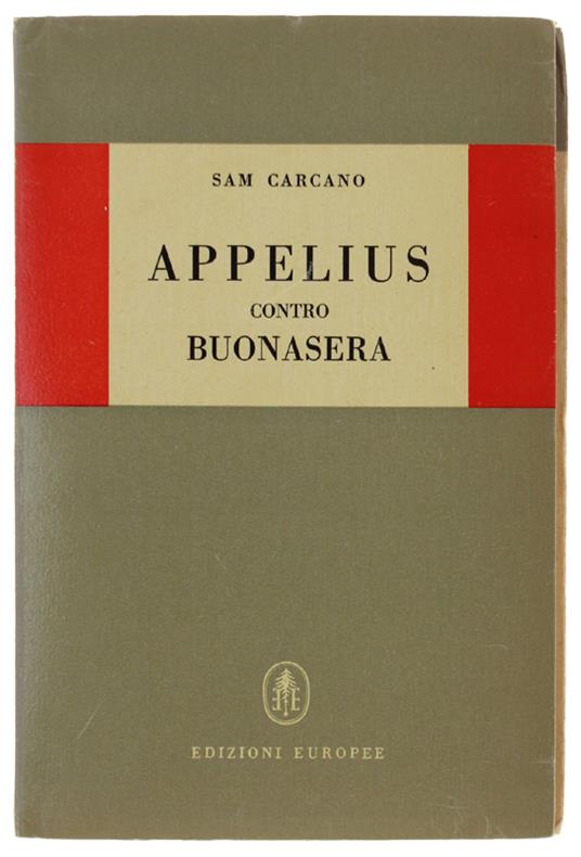Appelius Contro Buonasera - M. Carcano - copertina