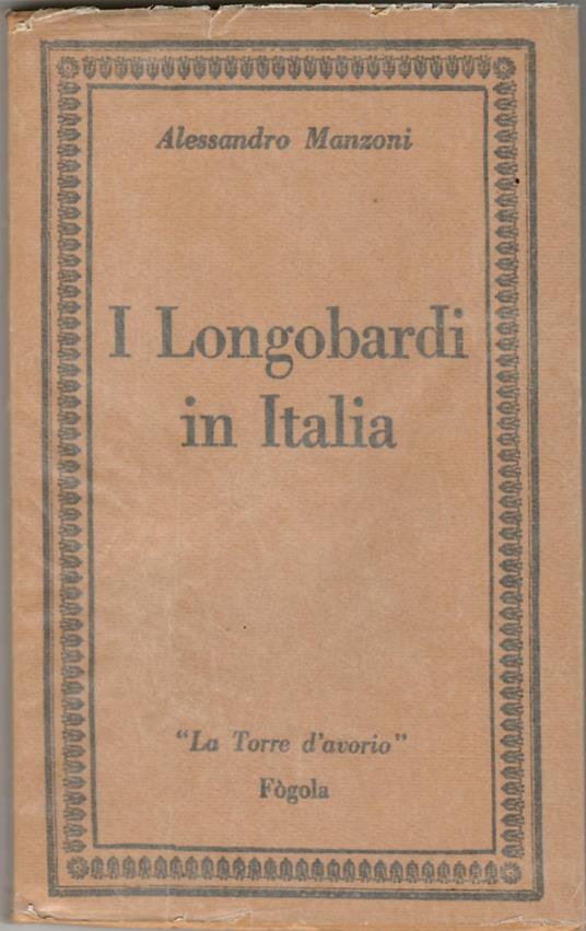 I Longobardi in Italia - Alessandro Manzoni - copertina
