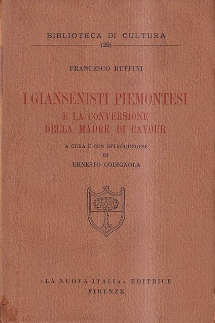 I giansenisti piemontesi e la conversione della Madre di Cavour - Francesco Ruffini - copertina