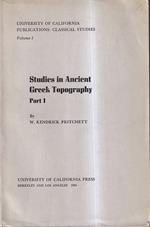 Studies in Ancient Greek Topography. Part I