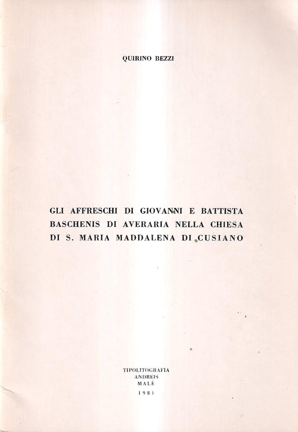 Gli affreschi di Giovanni e Battista Baschenis di Averaria nella chiesa di S. Maria Maddalena di Cusiano