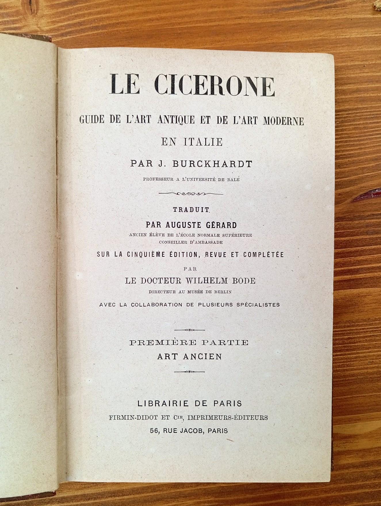 Le Cicerone : guide de l'art antique et de l'art moderne en Italie - Vol. I et II