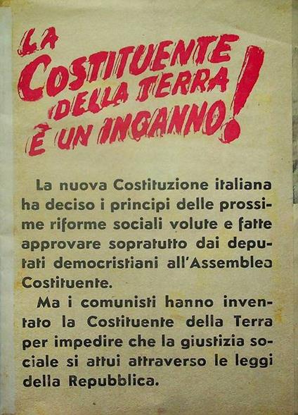 costituente della terra è un inganno - copertina