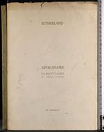Apollinaire. Le bestiaire ou cortege d'orphee