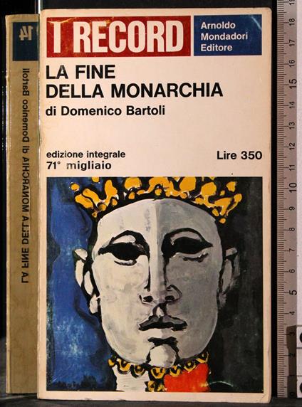 La fine della monarchia - Domenico Bartoli - copertina