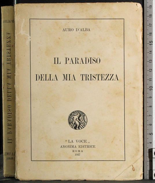 Il paradiso della mia tristezza - Auro D'Alba - copertina