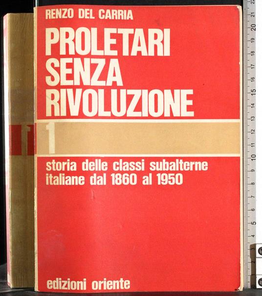 Proletari senza rivoluzione. Vol 1 - Renzo Del Carria - copertina