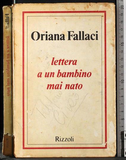 Lettera a un bambino mai nato - Oriana Fallaci - copertina