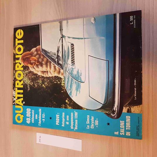 QUATTRORUOTE - 1970 - SALONE DI TORINO - auto, motori, viaggio, corse, f1 - copertina