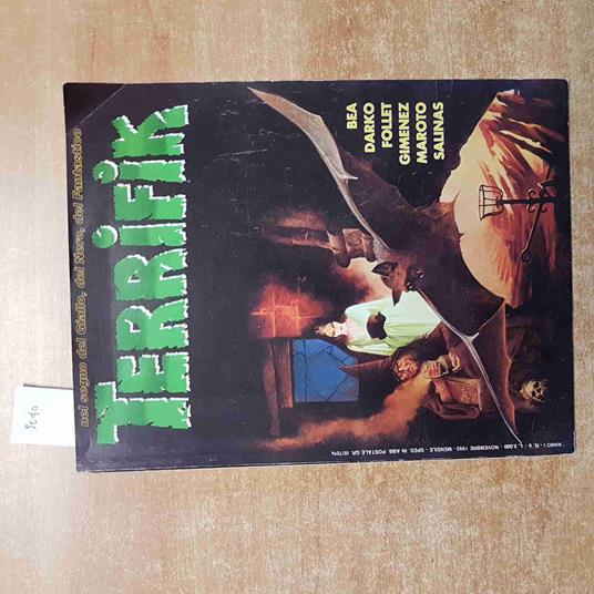 TERRIFIK nel segno del giallo nero fantastico ANNO 1 N°6 BEA DARKO GIMENEZ 1992 - copertina
