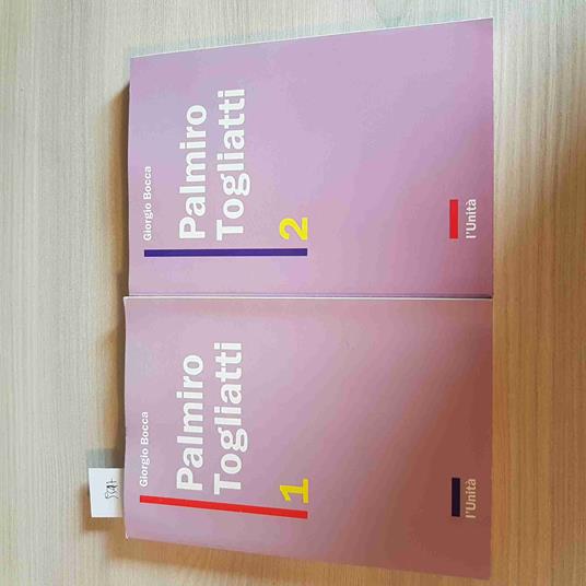 PALMIRO TOGLIATTI biografia in 2 volumi GIORGIO BOCCA l'unità L'UNITà 1992 - Giorgio Bocca - copertina