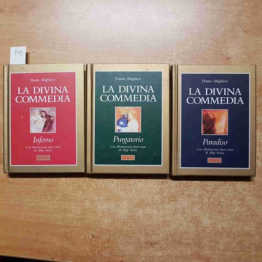DIVINA COMMEDIA 3 vol. DANTE ALIGHIERI testo integrale 2000 GENTE aligi sassu - Dante Alighieri - copertina