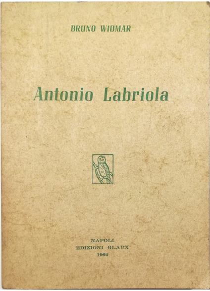 Antonio Labriola - Bruno Widmar - copertina
