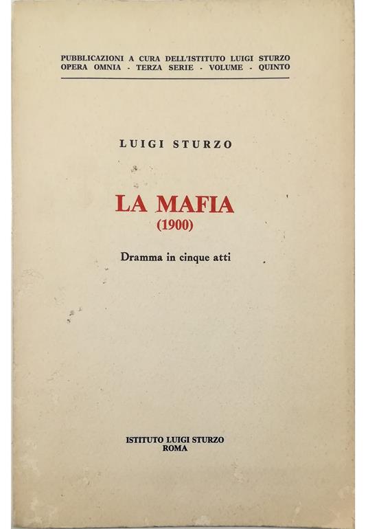 Mafia (1900) Dramma in cinque atti - copertina