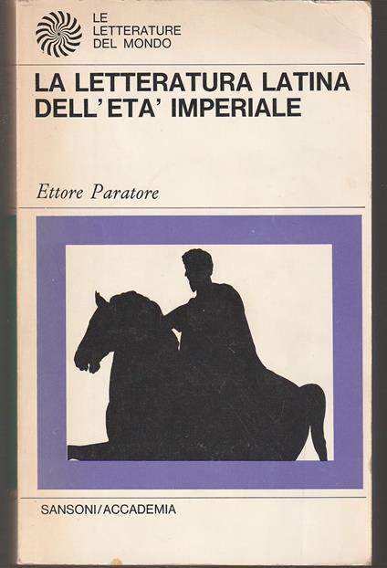 letteratura latina dell'età imperiale Nuova edizione aggiornata - Ettore Paratore - copertina