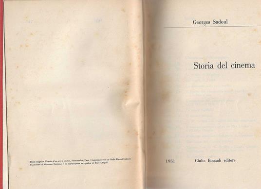 Storia del Cinema - Georges Sadoul - copertina