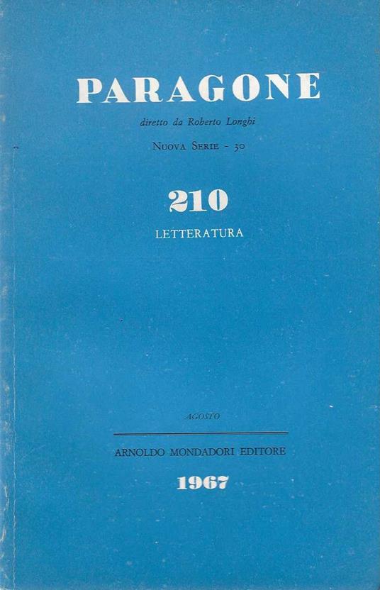 Paragone 210 - copertina