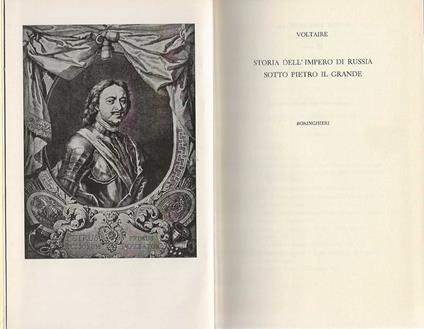 Storia dell'impero di Russia sotto Pietro il Grande - Voltaire - copertina