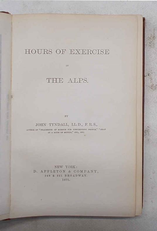 Hours of exercise in the Alps - copertina