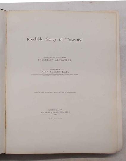 Roadside Songs of Tuscany - copertina