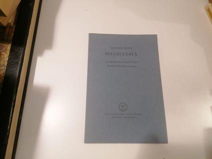 Massicciata - Jacques Dupin - copertina