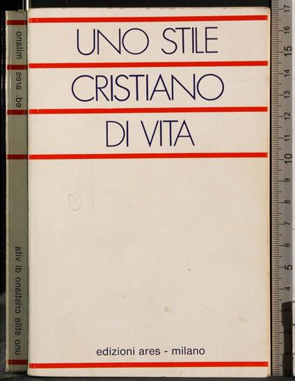 Uno stile cristiano di vita - copertina