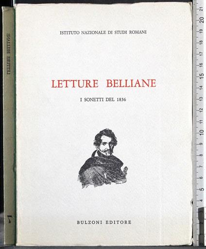Letture Belliane. I sonetti del 1836 - copertina