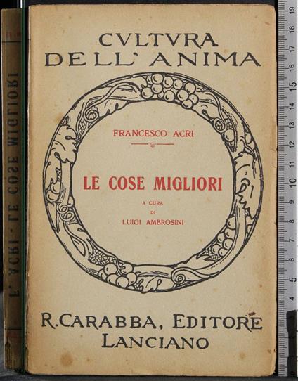 Le cose migliori - Francesco Acri - copertina
