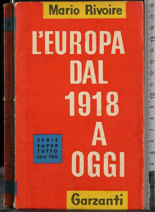 L' Europa dal 1918 a oggi - Mario Rivoire - copertina