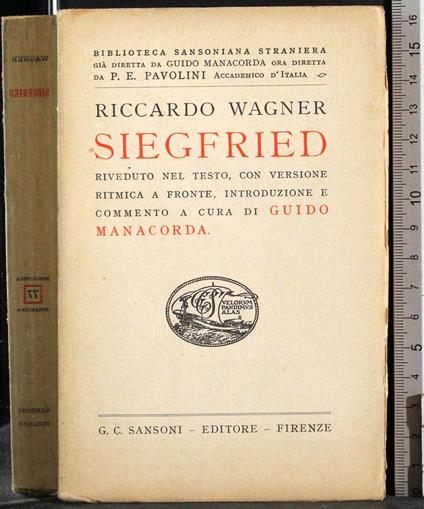 Siegfried - Richard Wagner - copertina
