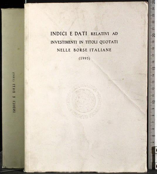 Indici dati relativi investimenti in titoli quotati borse - copertina