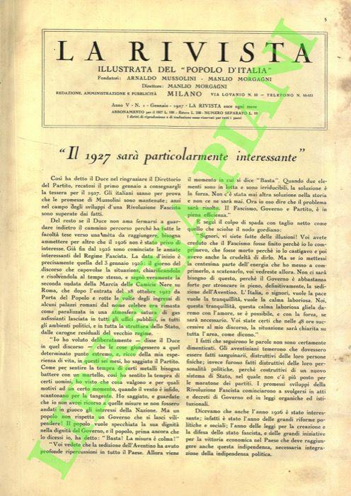 rivista illustrata del popolo d’Italia. 1927 - copertina