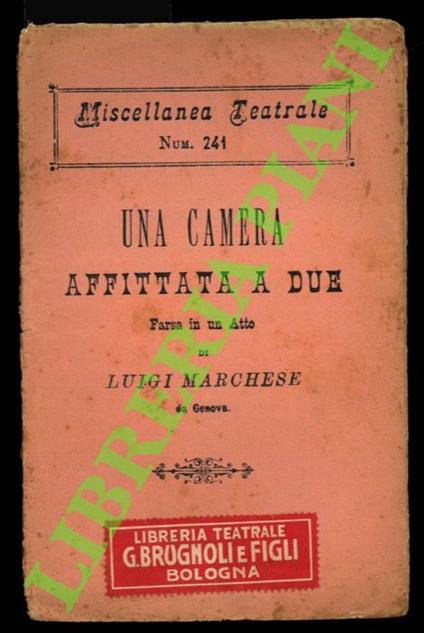 camera affittata a due - Luigi Marchese - copertina