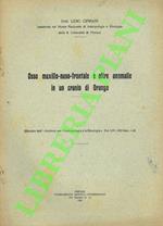 Osso maxillo-naso-frontale e altre anomalie in un cranio di Orango.