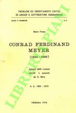 Conrad Ferdinand Meyer (1825-1898). Appunti delle lezioni raccolti e annotati da G. Merz