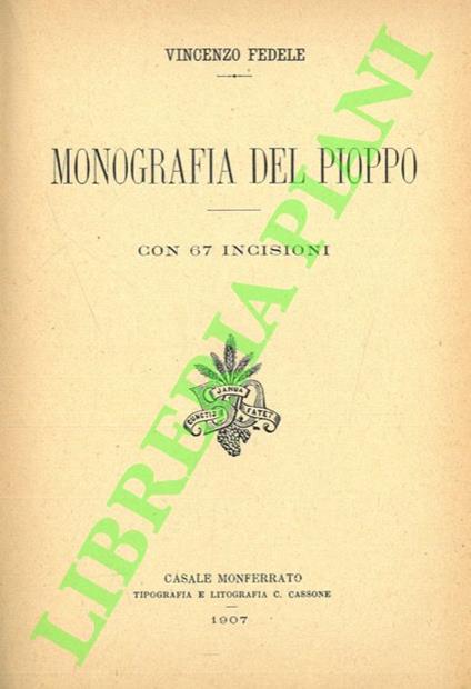 Monografia del pioppo - copertina