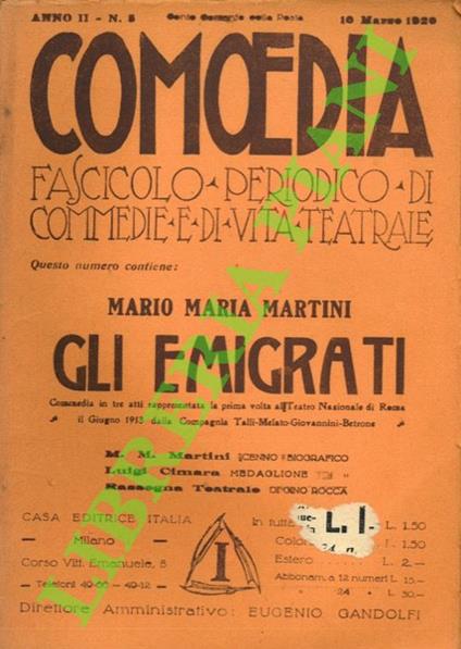 Gli emigrati - Mario Maria Martini - copertina