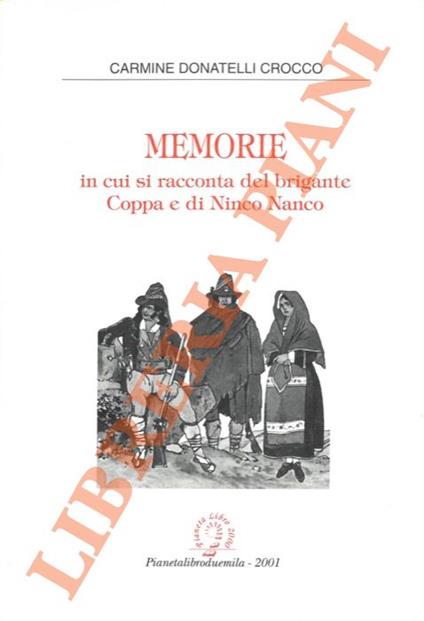 Memorie in cui si racconta del brigante Coppa e di Ninco Nanco - copertina