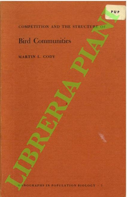 Competition and the Structure of Bird Communities - copertina