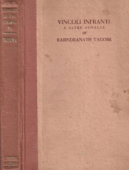 Vincoli infranti e altre novelle - Rabindranath Tagore - copertina