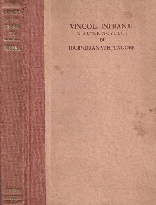 Vincoli infranti e altre novelle - Rabindranath Tagore - copertina
