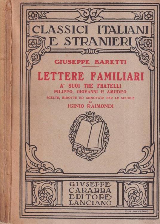 Lettere familiari - Giuseppe Baretti - copertina