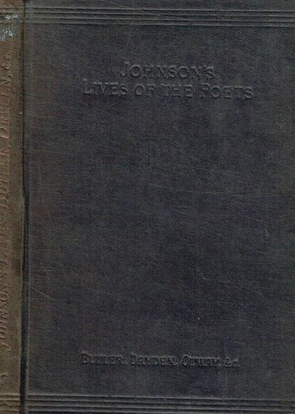 Lives of the english poets - Samuel Johnson - copertina