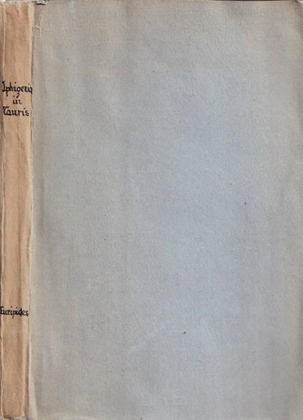 The iphigenia in tauris - Euripide - copertina