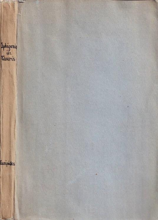 The iphigenia in tauris - Euripide - copertina