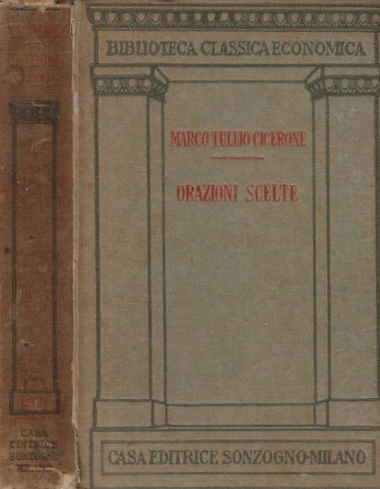 Orazioni scelte - M. Tullio Cicerone - copertina