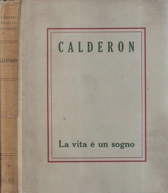 La vita è un sogno - Pedro Calderón de la Barca - copertina