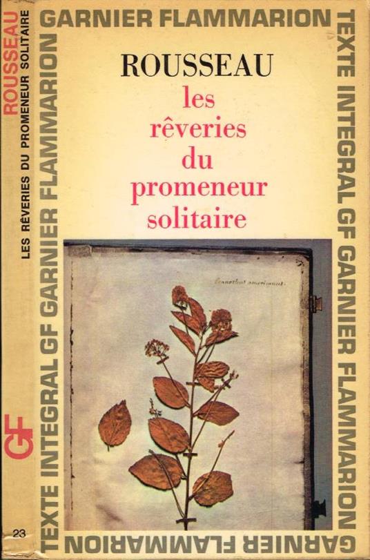 Les reveries du promeneur solitaire - Jean-Jacques Rousseau - copertina