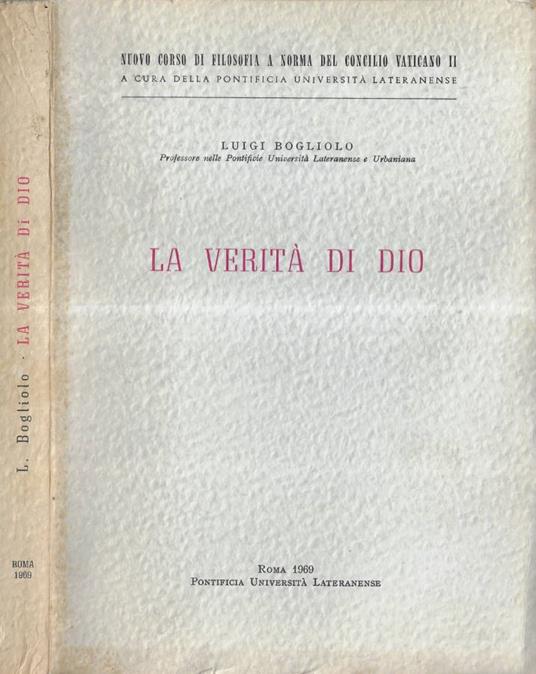 La verità di Dio - Luigi Bogliolo - copertina